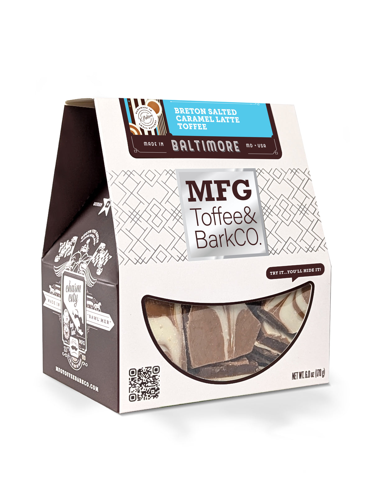 Breton Salted Caramel Latte Toffee 6 oz | MFG Toffee & Bark