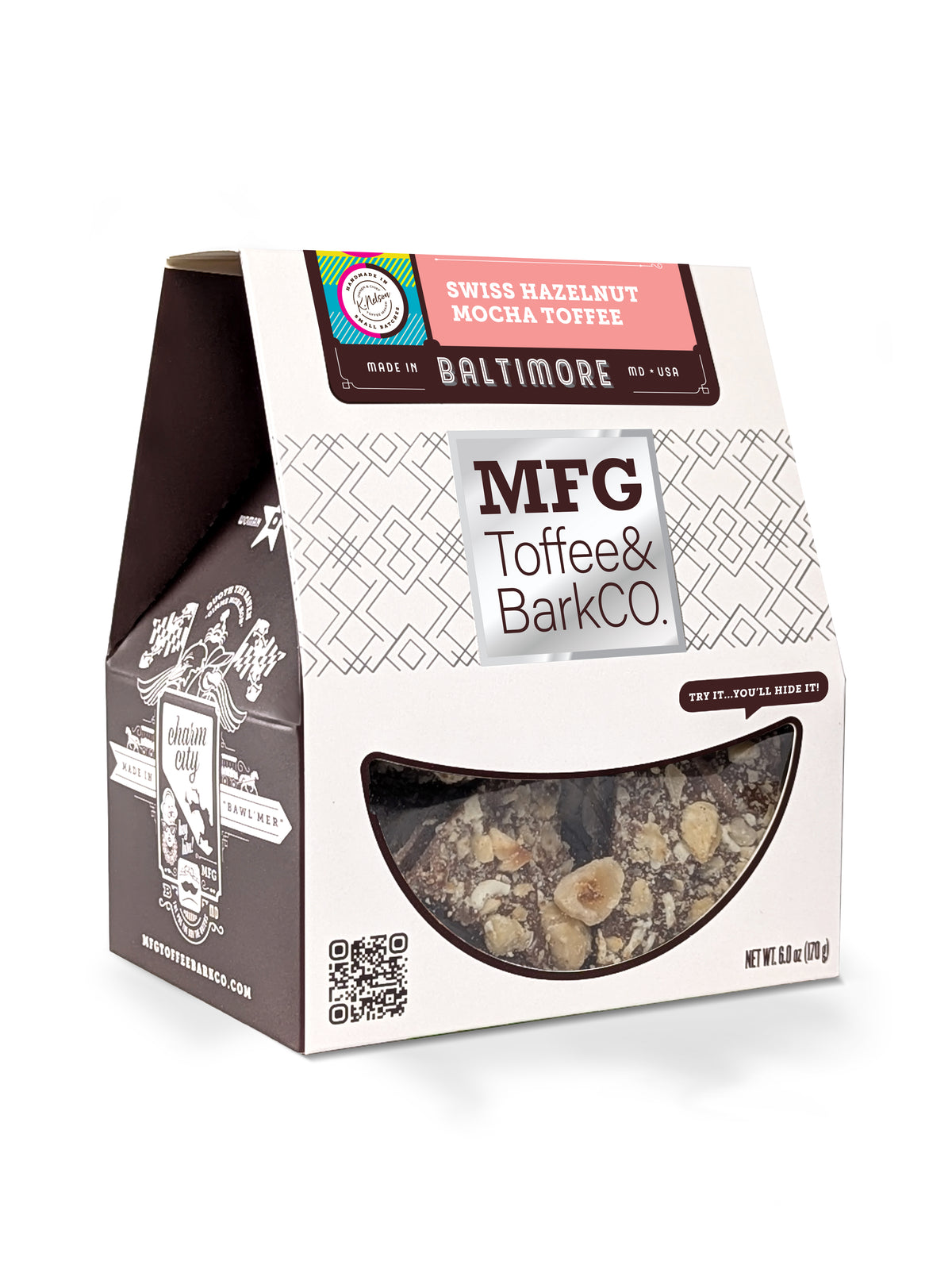 Swiss Hazelnut Mocha Toffee 6 oz | MFG Toffee & Bark