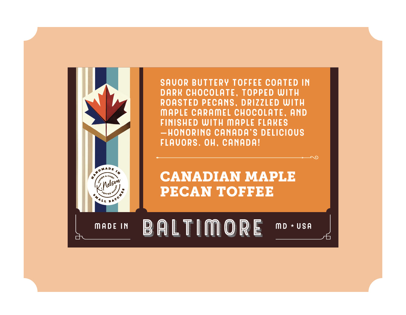 Canadian Maple Pecan Toffee 6 oz