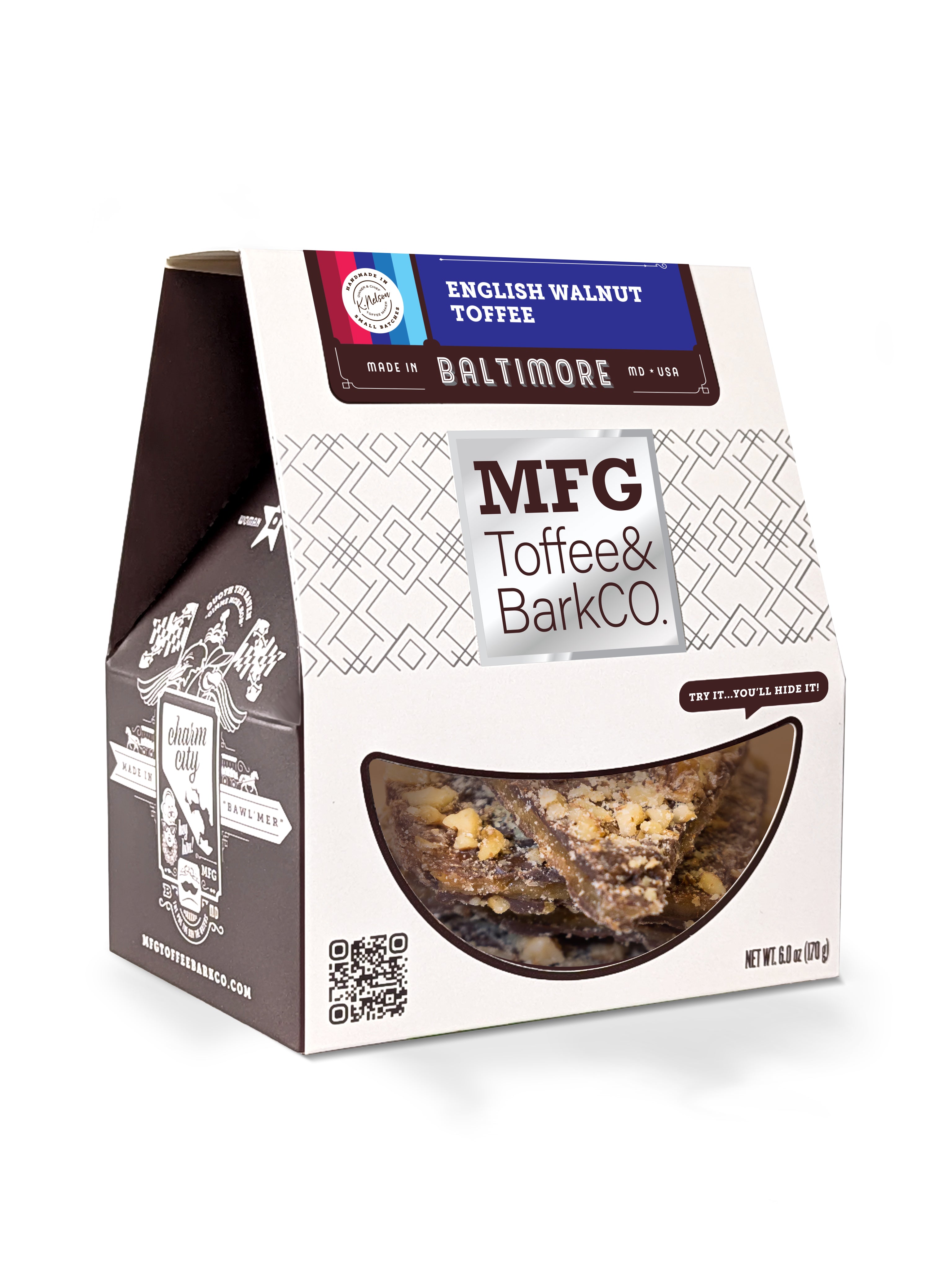 English Walnut Toffee 6 oz – MFG Toffee & Bark