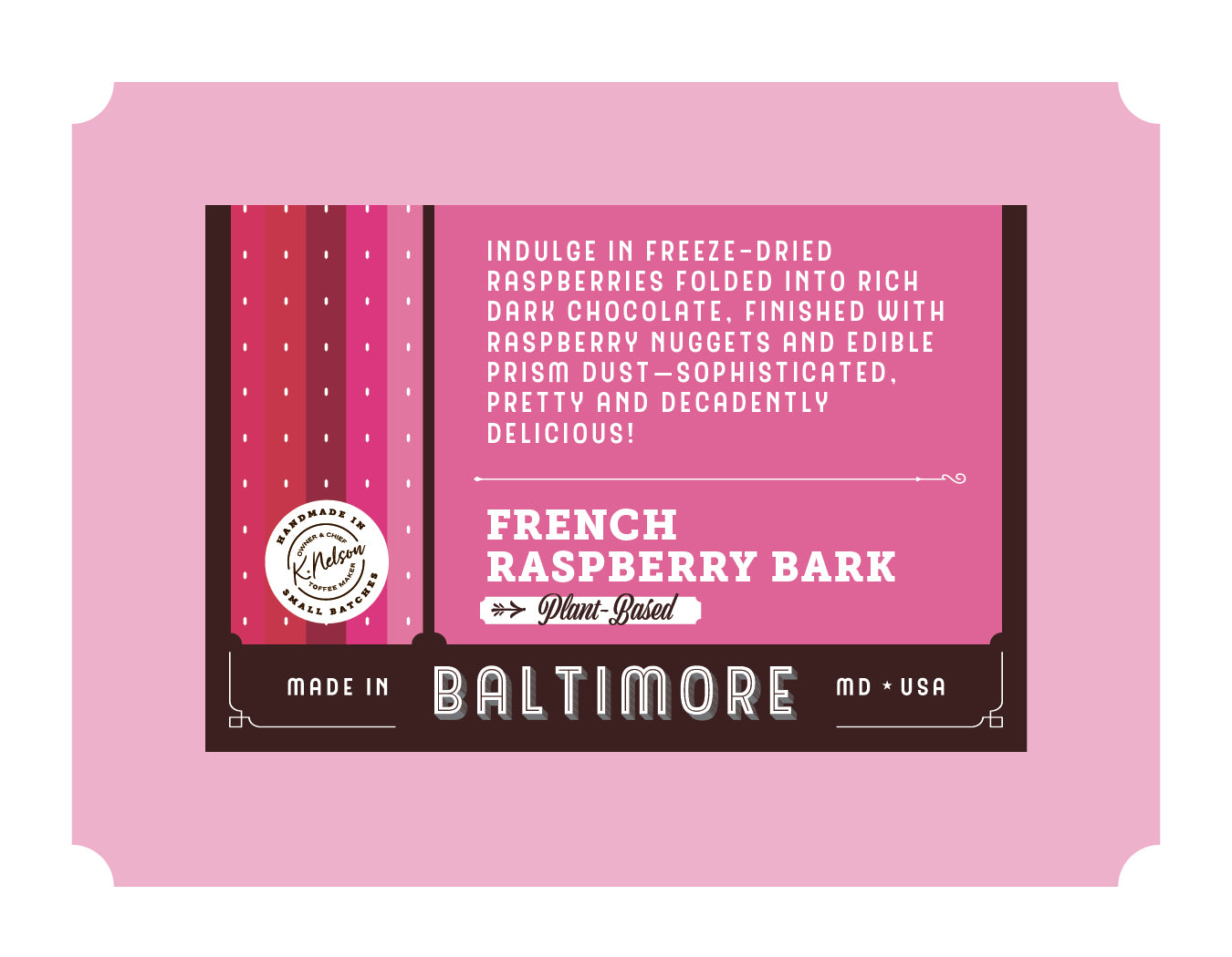 Plant Based French Raspberry Bark 6 oz